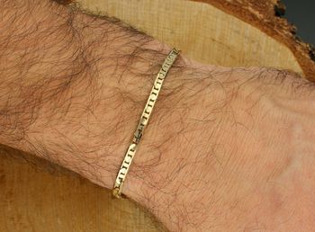 Męska złota bransoletka 375 marina 3,5 mm – 21 cm, pełne ogniwa Au.jpg